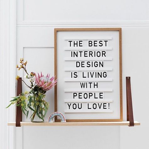 via @lilalivblog on Instagram Sarah Joy, Home Quotes, Messages For Friends, Interior Signs, Hanging Flowers, Message Board, Best Interior Design, Transitional Design, Table Style