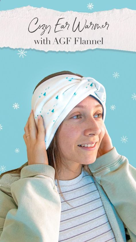 🧵❄️ Get ready to stay warm in style with our Arctic Tale fabrics from AGF Studio! These cute winter-inspired flannels are perfect for creating your own ear warmers to keep those ears toasty during the chilly months. It's a fun and easy project that anyone can whip up—and they make the perfect stocking stuffers or thoughtful gifts! 🎁💙⁠ ⁠ Here’s how to make your own flannel ear warmer:⁠ ⁠ 1️⃣ Grab your 2 fave AGF flannel fabrics. (We used ‘Frosty Gaze’ and ‘Deep Ocean’.)✂️ Cut two rectangles us... Diy Fleece Headband, Fleece Ear Warmer Pattern Free, Diy Winter Clothes, Winter Sewing Patterns, Headbands Fabric, Fleece Sewing Projects, Winter Sewing Projects, Winter Sewing, Fleece Headbands