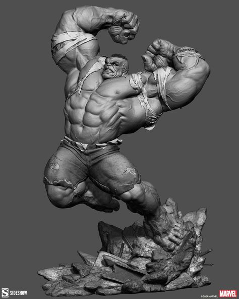 ArtStation - Sideshow Hulk: Premium Format™ Figure Gladiator Hulk, Hulk Artwork, Marvel Statues, Zbrush Character, Hulk Art, Human Figure Drawing, Classic Portraits, Marvel Images, The Hulk