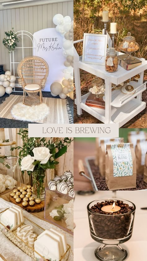 Coffee Baby Shower, Coffee Bridal Shower, Wedding Shower Brunch, Bridal Shower Inspo, Stone Shapes, Wedding Shower Themes, Couples Bridal Shower, Coffee Wedding, Bridal Shower Inspiration