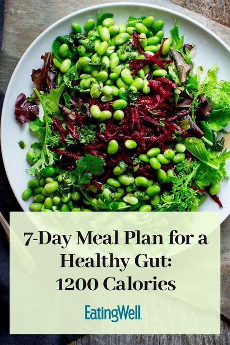 To help you boost your good-gut bacteria count, we created this 7-day meal plan that features foods that promote healthy gut bacteria growth and maintenance. We've included healthy probiotic foods (like yogurt, kimchi, kefir and kombucha) that deposit helpful bacteria into the gut, as well as prebiotic foods (like high-fiber fruits, vegetables and whole grains) that feed the good-gut bacteria.#healthygut #healthymealplans #mealplans High Fiber Fruits, Prebiotic Foods, Gut Health Diet, Best Smoothie, Healthy Probiotics, Health Diet Plan, Gut Health Recipes, Healthy Recipes Clean, 7 Day Meal Plan