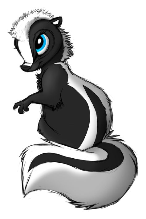 Skunk Painting, Skunk Cartoon, Skunk Tattoo, Skunk Drawing, Cute Skunk, Baby Skunks, Woodland Forest, Anime Animals, Cartoon Drawing