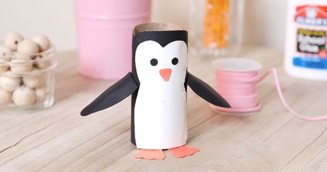 Start saving your toilet paper tubes. Here are 7+ crafts you can make with your kids Toilet Tube Crafts For Kids, Olaf Toilet Paper Roll Craft, Toddler Christmas Crafts Toilet Paper Roll, Toilet Paper Tube Sheep, Toilet Paper Roll Crafts Pinguin, Diy Penguin Crafts, Penguin Crafts, Toilet Paper Tube, Kid Friendly Crafts