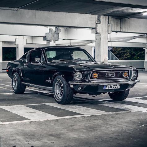 68 Ford Mustang, Black Mustang, Vintage Mustang, Ford Mustang Fastback, Classic Mustang, Best Muscle Cars, Mustang Convertible, Mustang Fastback, Ford Classic Cars