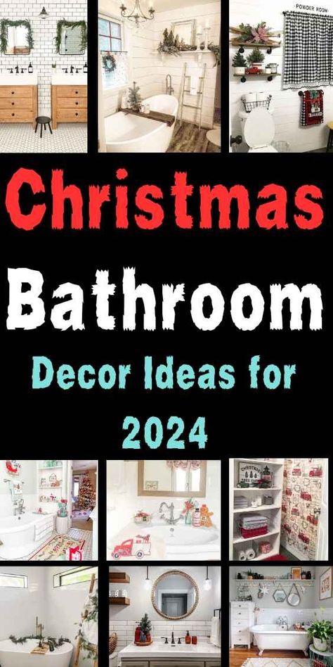 Seasonal Splendor: 30 Top Christmas Bathroom Decor Ideas for 2024 Bathroom Ideas For Christmas, Simple Christmas Bathroom, Christmas Decor Ideas Restroom, Snowman Bathroom Decor, Christmas Ideas For Bathroom, Decorating Bathroom For Christmas, Guest Bathroom Christmas Decor Ideas, Christmas Bathroom Decorations, Decorate Bathroom For Christmas