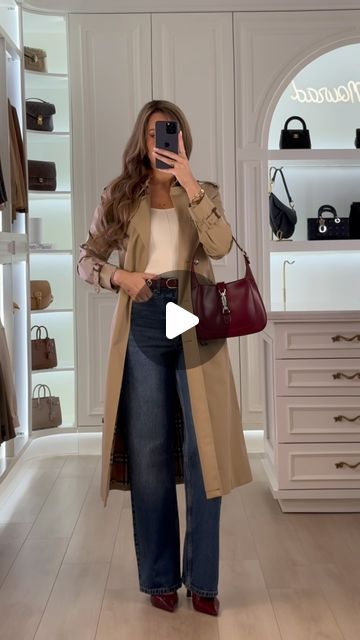 Zara Trench Coat, Burberry Trench Coat, Jean Top, Ootd Fashion, Trench Coat, Zara, Ralph Lauren, Fall Outfits, Trousers