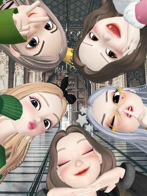 Picture For Gc Squad, Pic For Gc Squad, 5 Girls Squad Cartoon, 5 Girls Squad Aesthetic, Gc Profile Picture, Teachers Day Card Design, Zepeto Wallpaper, Girls Squad, Best Friends Cartoon