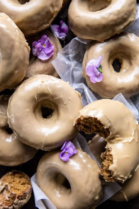 Maple Donuts, Half Baked Harvest Recipes, Baked Doughnuts, Glazed Doughnuts, Harvest Recipes, Maple Glaze, Doughnut Recipe, Half Baked, Half Baked Harvest