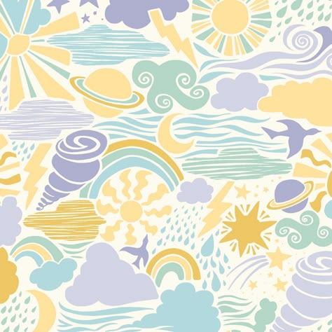 COLOR OPTIONS!! I’m so excited to share my Wonderful Weather wallpaper in these three color palettes… from primary pastels to secondary pastels to super soft pastels. All three available @greenplanet.wallpaper Shop them: https://greenplanetprint.com/products/wonderful-weather-wallpaper-1?_pos=2&_psq=Wonderful+weather&_ss=e&_v=1.0 #wallpaperfornursery #wonderfulweather #skyandrainbowart #pastelwallpaper #wallpaperdesigner #amysutherdesign #nurserydecor #kidsroominspo #greenplanetprint #wal... Soft Pastel Color Palette, Three Color Palette, Weather Wallpaper, Weather Art, Baby Inspiration, Wallpaper Shop, Pastel Colour Palette, Nursery Wallpaper, Pastel Wallpaper