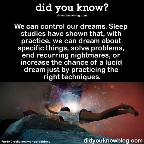 Click here to learn how to control your dreams! ►►�►► We can control our dreams. Sleep studies have shown that, with practice, we can dream about specific things, solve problems, end... Lucid Dreaming Tips, Lucid Dreaming Techniques, Control Your Dreams, Facts About Dreams, Sleep Studies, Dream Symbols, Dream Meanings, Dream Interpretation, Simple Graphic