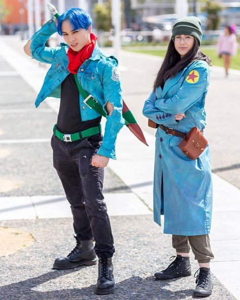 Trunks y Mai Dragonball Z Cosplay, Trunks Cosplay, Dragonball Cosplay, Mai Cosplay, Trunks Y Mai, Dbz Cosplay, Halloween Costumes For Teens Girls, Halloween Fits, Cosplay Inspiration