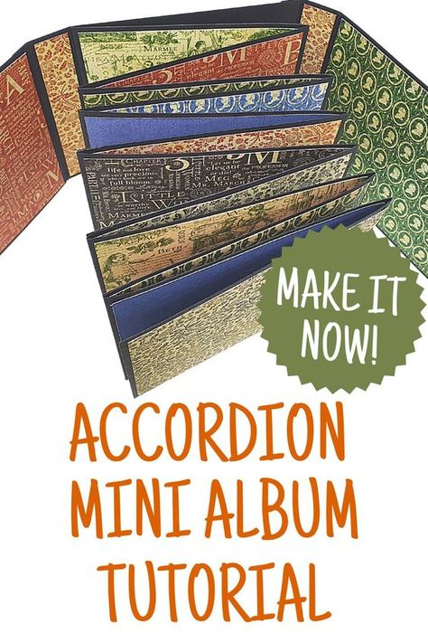 Diy Photo Album Ideas Junk Journal, How To Make Mini Albums Tutorials, Accordion Mini Album Tutorial, Accordion Book Diy, Scrapbook Mini Albums Tutorial, Diy Mini Scrapbook Albums, Small Scrapbook Ideas Mini Albums, Mini Photo Albums Diy Memory Books, How To Make A Photo Album Diy