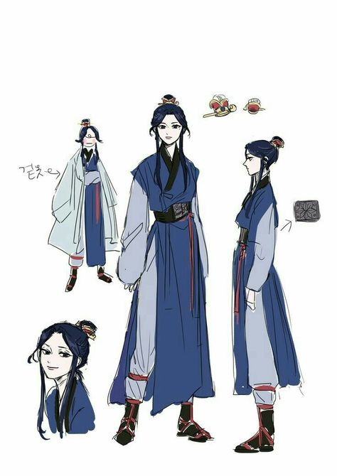 Hanfu With Pants, Hanbok Character Design, Hanfu Drawing Reference, Chinese Dress Drawing, Wuxia Character Design, Chinese Characters Design, Chinese Concept Art, Wuxia Hanfu, Hanfu Drawing