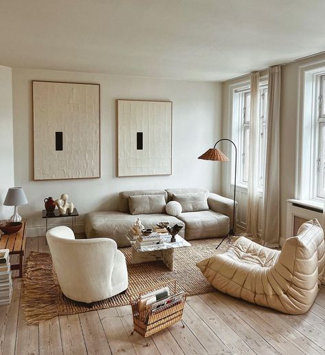 Instagram Simone Polk, Japandi Style Interior Design, Organic Modern Living Room, Japandi Living Room, Japandi Home, Japandi Living, Japandi Design, Japandi Interior, Living Room Scandinavian