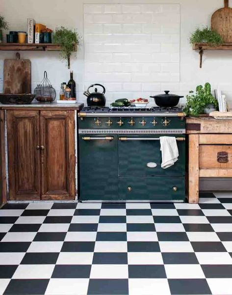 Checker floor tiles - retro-authentic 9" squares in 3 cheery patterns Checkerboard Floor Kitchen, Harvey Maria Flooring, Diner Style Kitchen, Checkered Floor Kitchen, White Kitchen Floor, Checkered Floor, Flooring Designs, Checkerboard Floor, Lvt Flooring