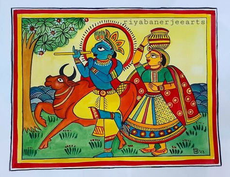 Phad Painting Phad Painting Ramayana, Jamini Roy, Phad Painting, Round Painting, Warli Art, Radha Painting, Diwali Decor, Hinduism Art, Madhubani Art