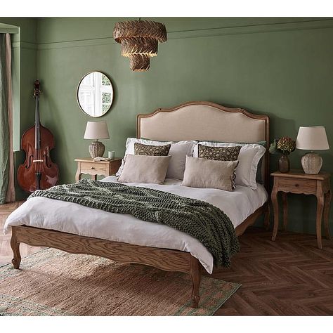 French Green Bedroom, French Doors Bedroom Master Suite, Bedroom Inspirations French, Soho Home Bedroom, French Antique Bedroom, Royal Bedrooms, Master Bedrooms Decor Romantic, Modern Country Bedrooms, French Bedrooms