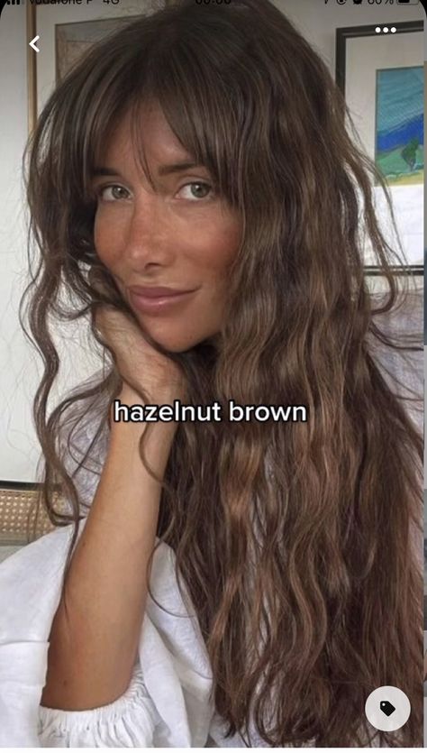 Hazelnut Hair Color, Hazelnut Hair, Rambut Brunette, Brown Hair Looks, Brown Hair Inspo, Brunette Hair With Highlights, Hair Color And Cut, Hair Inspiration Color, Hair Inspo Color