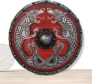 Amazon.es : escudo vikingo Escudo Viking, Viking Home Decor, Knight Armour, Fenrir Wolf, Viking Decor, Play Props, Wooden Shield, Viking Armor, Viking Wedding