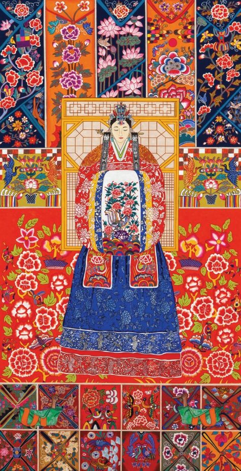 Korean Culture Art, Korean Traditional Art, Art Of Korea, Korean Illustration, Korean Tattoos, Korean Painting, Traditional Korean, Korean Art, China Art