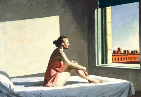 Edward Hopper Paintings, Hopper Art, Istoria Artei, Willem De Kooning, Edward Hopper, Looking Out The Window, Abstract Landscape Painting, Morning Sun, Rembrandt