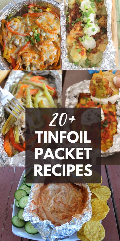 Meals For Summer, Foil Packet Recipes, Recipes For The Grill, Lemon Baked Cod, Pie Iron Recipes, Campfire Dinners, Foil Pack Meals, Spinach Dip Recipe, Foil Packet Meals