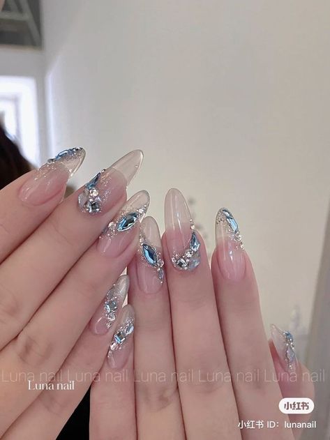 Douyin Nails, French Girly, Wedding Nail Art, Heart Horse, Eye Drop, Horse Eye, Asian Nails, Hello Nails, Wedding Nail