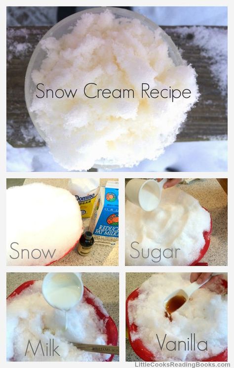 Snow Ice Cream Recipe Easy, Winter Day Activities For Kids, Best Snow Ice Cream Recipe, Ice Cream Condensed Milk, Snow Icecream, Recipe For Snow, Snow Activities For Kids, Snow Ice Cream Recipe, Snowman Ice Cream