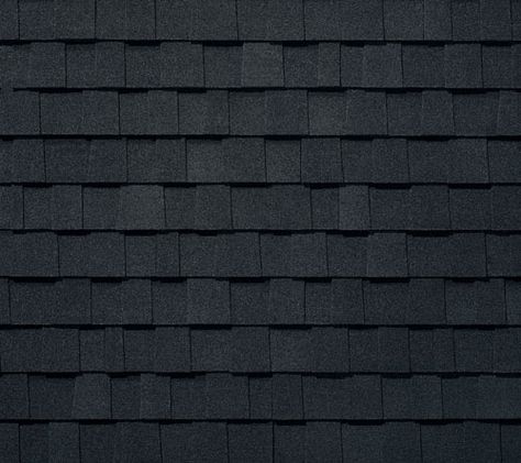 Black Shingles Black Roof Shingles, Black Shingles, Roof Texture, Roof Options, Exterior Materials, Shake Roof, Black Roof, Tile Texture, Brick Texture