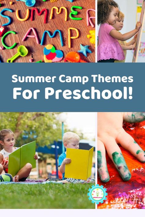 Summer camp isn't just for elementary kids. These summer cmap themes for preschoolers let little ones have summer fun, too! Summer Camp Themes For Kids, Preschool Summer Camp Ideas, Theme Weeks For Summer Camp, Summer Camp Ideas For Preschoolers, Summer Camp Themes Weeks, Preschool Summer Camp Themes, Summer Camp Activities For Preschoolers, Kids Summer Camp Themes, Summer Camp Weekly Themes