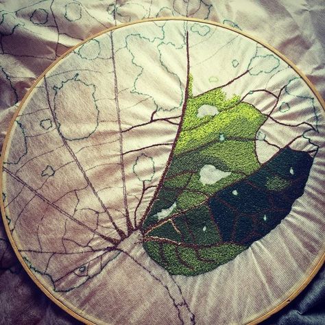 Cathy Jane Designs 🪡 Artist on Instagram: "Kawakawa leaf design in progress. #cathyjanedesigns.com" Kawakawa Leaf, Artist On Instagram, Leaf Design, Embroidery Art, New Zealand, Art Pieces, Sculpture, Embroidery, On Instagram