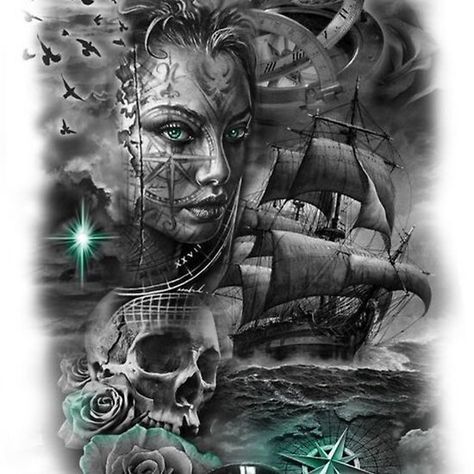 Memorial Tattoo Quotes, Skull Rose Tattoos, Unique Tattoos For Men, Lion Tattoo Sleeves, Aztec Tattoo Designs, Pirate Tattoo, Waterslide Paper, Aztec Tattoo, Image Transfers