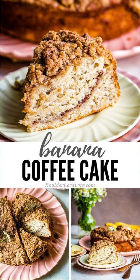 Banana Coffee Cake, Banana Coffee Cakes, Crumb Cake Recipe, Banana Coffee, Coffee Cake Recipe, Holiday Morning, Banana Breakfast, Holiday Breakfast, Coffee Cake Recipes