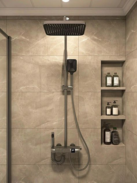 Our shower columns are made with high quality materials. They are easy to use, safe, and ergonomic. #showersystem #showercolumn #shower #home #hotel #highquality #high stress #relaxation #comfort http://www.mopofaucet.com info@mopochina.com Toilet Hotel, Bathroom Inspo Interior Design, Small Toilet Design, Modern Window Design, Small Shower Room, Shower Column, Full Bathroom Remodel, Bathroom Design Layout, Bathroom Inspiration Modern