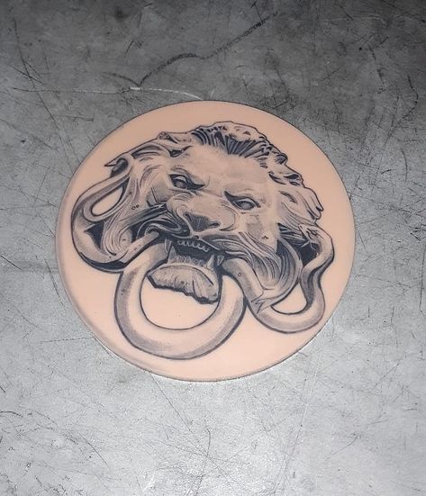 Escanor Lion Tattoo, Lion Door Knocker, Door Knockers, Lion, Skin, Tattoos, Art