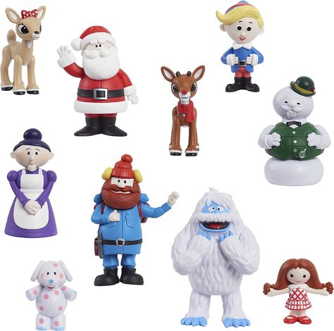 Amazon.com: Just Play Rudolph The Red-Nosed Reindeer® Figure Set, 10-Piece Figure Set : Toys & Games Rudolph Characters, Reindeer Drawing, Hulk Character, Disney Junior Mickey Mouse, Reindeer Figure, Snow Monster, Rudolph Red Nosed Reindeer, Reindeer Craft, Rudolph The Red Nosed Reindeer