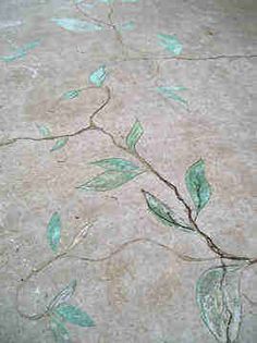 SK Sartell's carved and acid stained concrete. Using existing cracks to save a old patio.  #stained concrete#concrete stain Cement Driveway, Cracked Concrete, Acid Stained Concrete, Concrete Patios, Concrete Porch, Concrete Floor, Painting Concrete, Concrete Slab, Stained Concrete