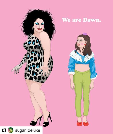 - Divine (@divineofficial) on Instagram: “We are Dawn (Davenport and Wiener). by @sugar_deluxe #divine #dawndavenport #dawnwiener…” Dawn Weiner, Dawn Wiener, John Waters, Awesome Stuff, That Look, Disney Princess, Disney Characters, Tattoos, On Instagram