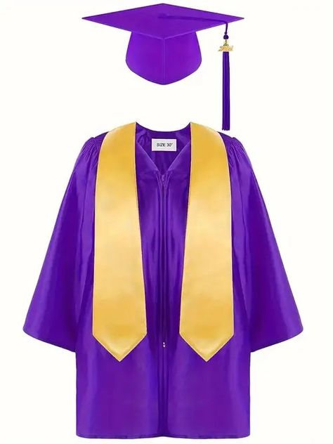 graduation gown yellow graduation dresses - Google Search Graduation Gown And Cap, Graduation Tassel, Graduation Sash, Graduation Cap And Gown, Kids Graduation, Graduation Gown, Boys Outfits, Preschool Graduation, Kindergarten Graduation