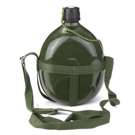 1.5L Military Canteen Aluminum Bicycle Cycling Military Water Cup Bottle Army Water Bottle, Molle Bag, Military Army, Folding Bike, Organiser Box, Sport Water Bottle, Vanuatu, Water Cup, St Kitts And Nevis