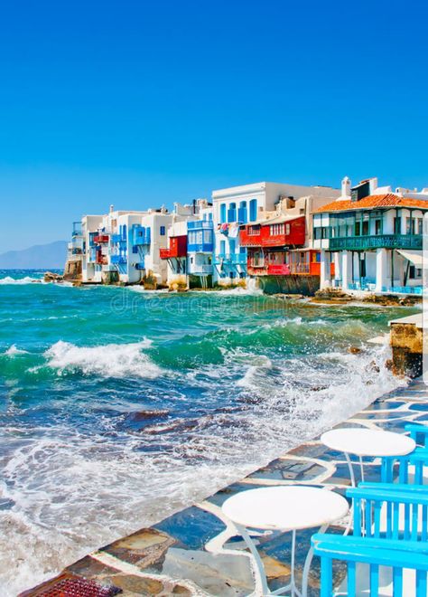 Mykonos, Greece Traveling Destinations, Mediterranean Vacation, Mykonos Island Greece, Mykonos Travel, Grecia Santorini, Greece Painting, Greece Photography, Mykonos Town, Mykonos Island