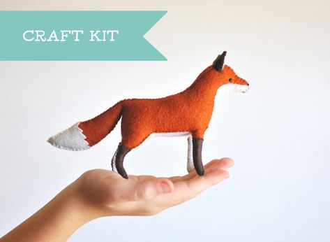 Fox Sewing, Fox Felt, Fox Sewing Pattern, Stuffed Animal Sewing, Stuffed Fox, Fox Crafts, Fox Ornaments, Small Stuffed Animals, Felt Fox