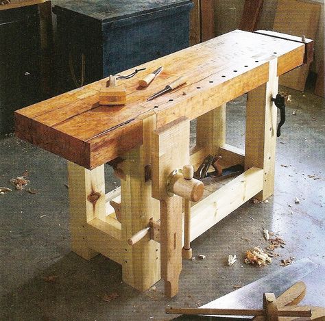 Glen Heuey Woodsmith Plans, Workbench Organization, Workbench Designs, Drill Press Table, Plywood Projects, Workbench Plans Diy, Carpentry Tools, Woodworking Bench Plans, Tool Storage Diy