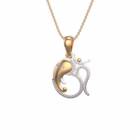 Om Ganesh, Hindu Jewelry, Ganesh Pendant, Ganesha Pendant, Locket Design, Om Pendant, Diamond Pendants Designs, Diamond Pendant Sets, Silver Jewellery Indian