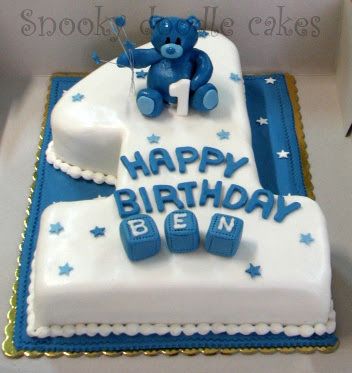 First Bday Cake, One Year Birthday Cake, Doodle Cake, Toddler Birthday Cakes, Baby Boy Cake Topper, Cake Designs For Boy, 1st Bday Cake, Number Birthday Cakes, Boys First Birthday Cake