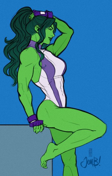 She Hulk Comic Art, She Hulk Fanart, She Hulk Art, She Hulk Comic, Hulk Comic Art, Female Hulk, Jen Bartel, Hulk Sketch, Hulk Character