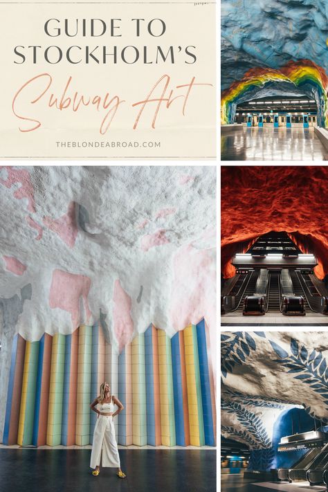 Guide to Stockholm’s Subway Art Blonde Abroad, Visit Stockholm, Medieval Market, Cotton Candy Colors, Tile Panels, Subway Art, Photography Gear, Europe Travel Tips, Video Game Art