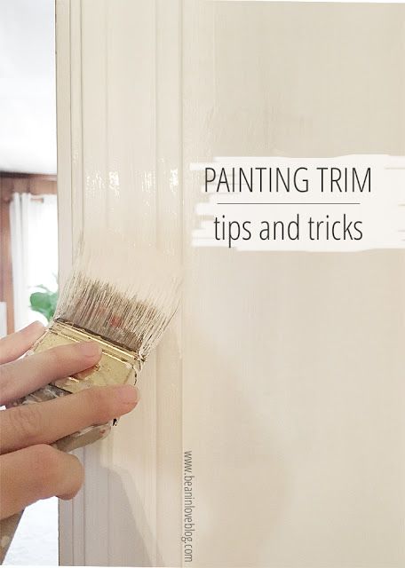 How To Repaint Trim, Painting Over Glossy Paint, Wall Painting Tips And Tricks, Reverse Trim Paint, Painting Trim Tips, How To Paint Trim, Interior Trim Ideas, Things Paint, Painted Closet