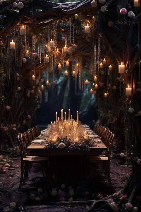 Gothic Wedding Theme, Witch Wedding, Nordic Wedding, Forest Theme Wedding, Dark Fairytale, Viking Wedding, Beautiful Wedding Decorations, Goth Wedding, Dark Wedding