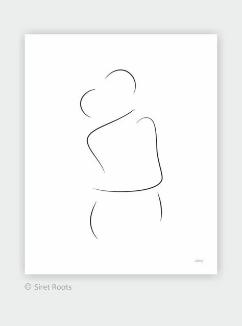 Embrace Sketch, Line Art Lovers, Sketch Minimalist, Couple Line Art, Art Abstrait Ligne, Drawing Couple, Easy Love Drawings, Minimalist Black And White, Minimalist Drawing